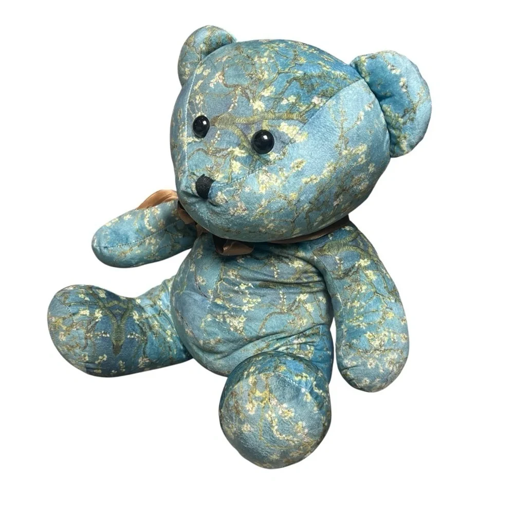 NWT Van Gogh Immersive Exhibition Blue Teddy Bear Almond Blossoms Plush